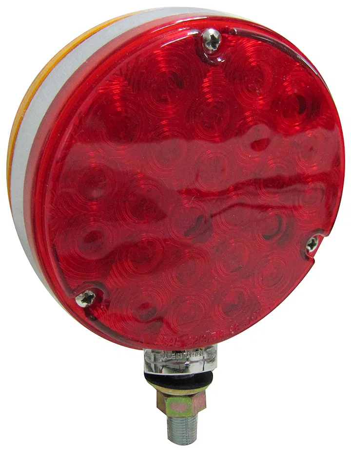 V338-2 – PETERSON MFG Parking/ Turn Signal Light Assembly, Amber/ Red Lens LED Single Stud Pedestal Mount 3 Wire Elec...